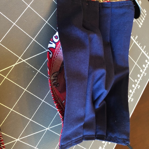 Nationals Cotton Face Mask Pleated - Picture 3 of 5